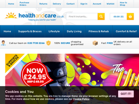 'healthandcare.co.uk' screenshot