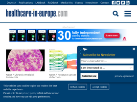 'healthcare-in-europe.com' screenshot