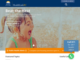 'healthlinkbc.ca' screenshot