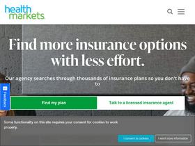 'healthmarkets.com' screenshot