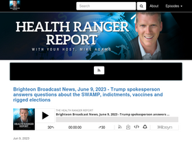 'healthrangerreport.com' screenshot