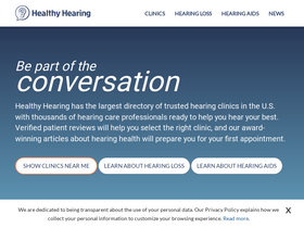 'healthyhearing.com' screenshot