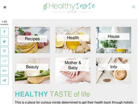 'healthytasteoflife.com' screenshot
