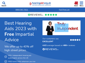 'hearingaid.org.uk' screenshot