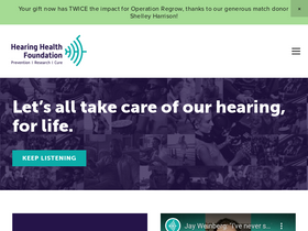 'hearinghealthfoundation.org' screenshot