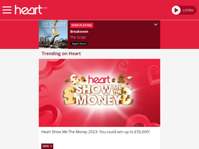 'heart.co.uk' screenshot