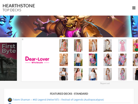 'hearthstonetopdecks.com' screenshot