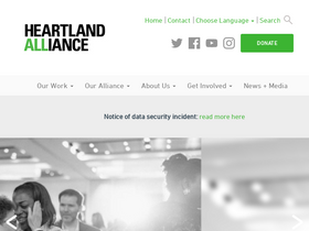 'heartlandalliance.org' screenshot
