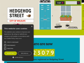 'hedgehogstreet.org' screenshot