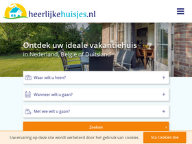 'heerlijkehuisjes.nl' screenshot