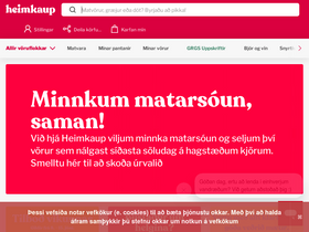 'heimkaup.is' screenshot