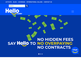 'hellomobile.com' screenshot