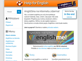 'helpforenglish.cz' screenshot