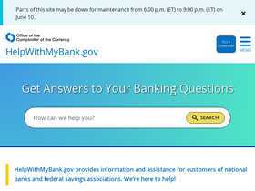 'helpwithmybank.gov' screenshot