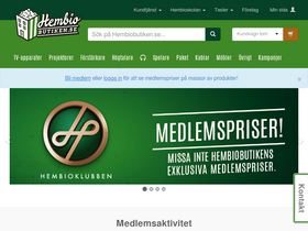 'hembiobutiken.se' screenshot