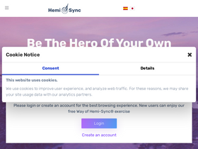 'hemi-sync.com' screenshot