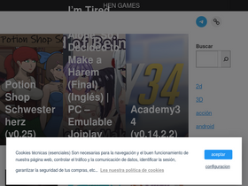 'hen-games.com' screenshot