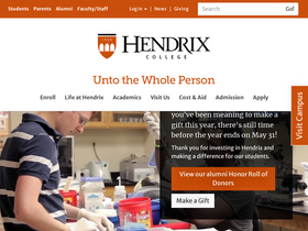 'hendrix.edu' screenshot