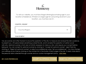 'hennessy.com' screenshot