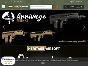 'heritage-airsoft.com' screenshot