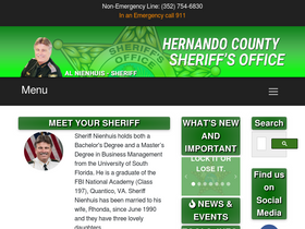 'hernandosheriff.org' screenshot
