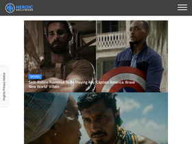 'heroichollywood.com' screenshot