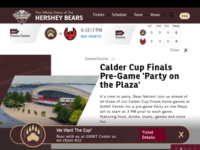 'hersheybears.com' screenshot