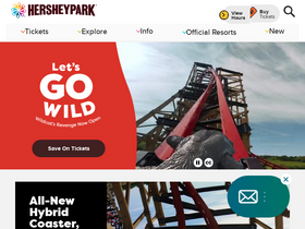 'hersheypark.com' screenshot