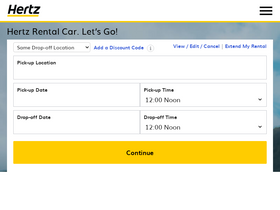 'hertz.com' screenshot