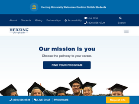 'herzing.edu' screenshot