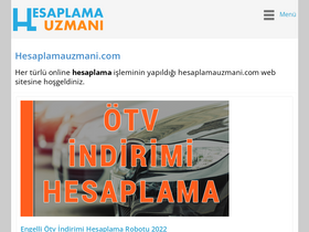 'hesaplamauzmani.com' screenshot