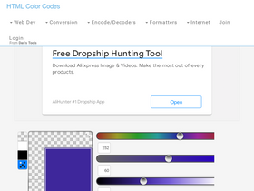'hexcolortool.com' screenshot