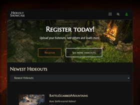 'hideoutshowcase.com' screenshot