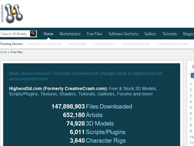 'highend3d.com' screenshot