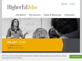 'higheredjobs.com' screenshot