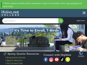 'highline.edu' screenshot