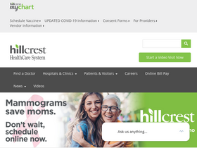 'hillcrest.com' screenshot