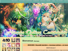 'hinata-online-community.fr' screenshot