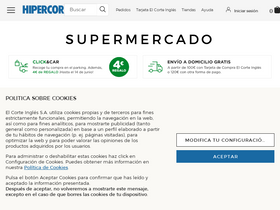 'hipercor.es' screenshot