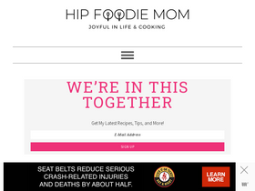 'hipfoodiemom.com' screenshot