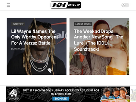 'hiphop24x7.com' screenshot
