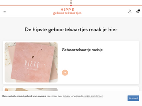 'hippe-geboortekaartjes.nl' screenshot