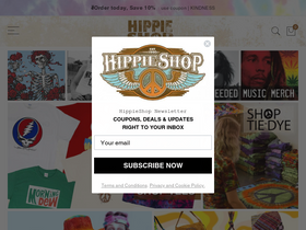 'hippieshop.com' screenshot