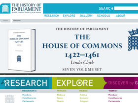 'historyofparliamentonline.org' screenshot
