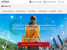 'hitachi.com' screenshot