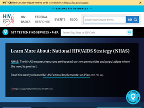 'hiv.gov' screenshot