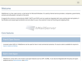 'hmailserver.com' screenshot