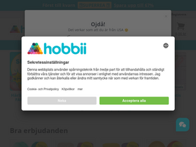 'hobbii.se' screenshot