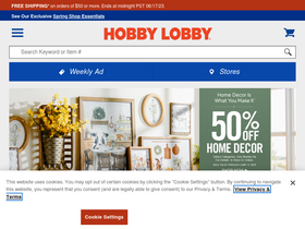 'hobbylobby.com' screenshot