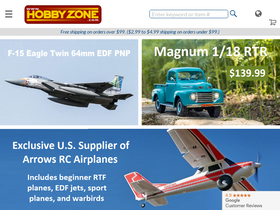'hobbyzone.com' screenshot